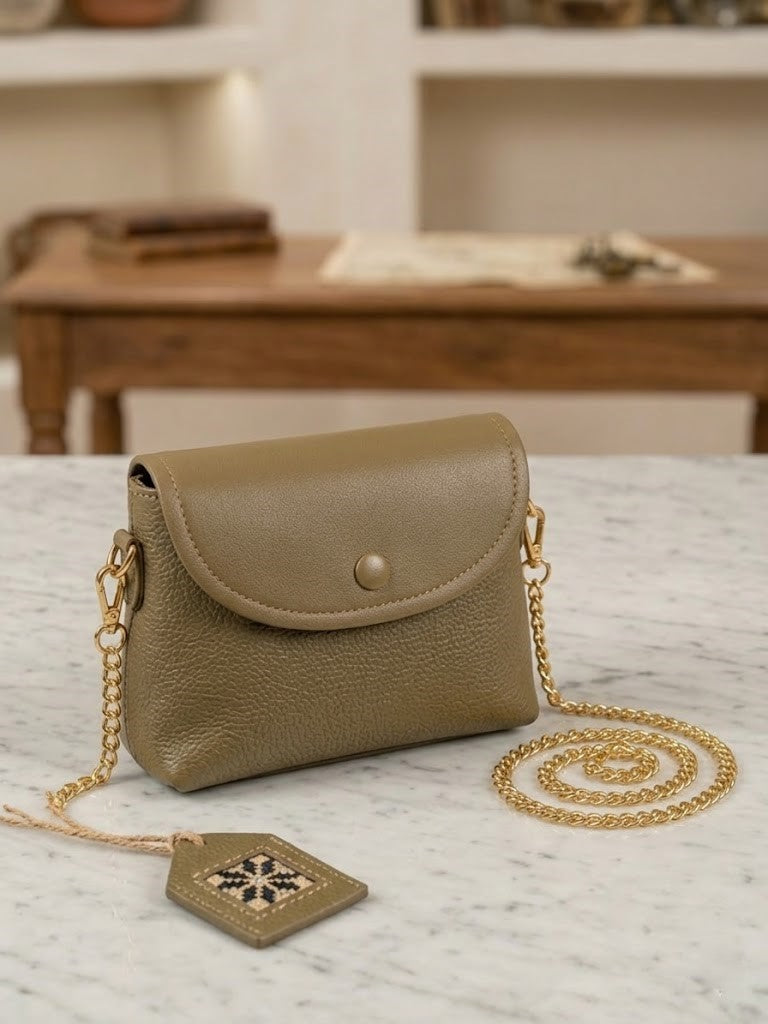 The Artisan Full Leather Pebbled Companion Bag